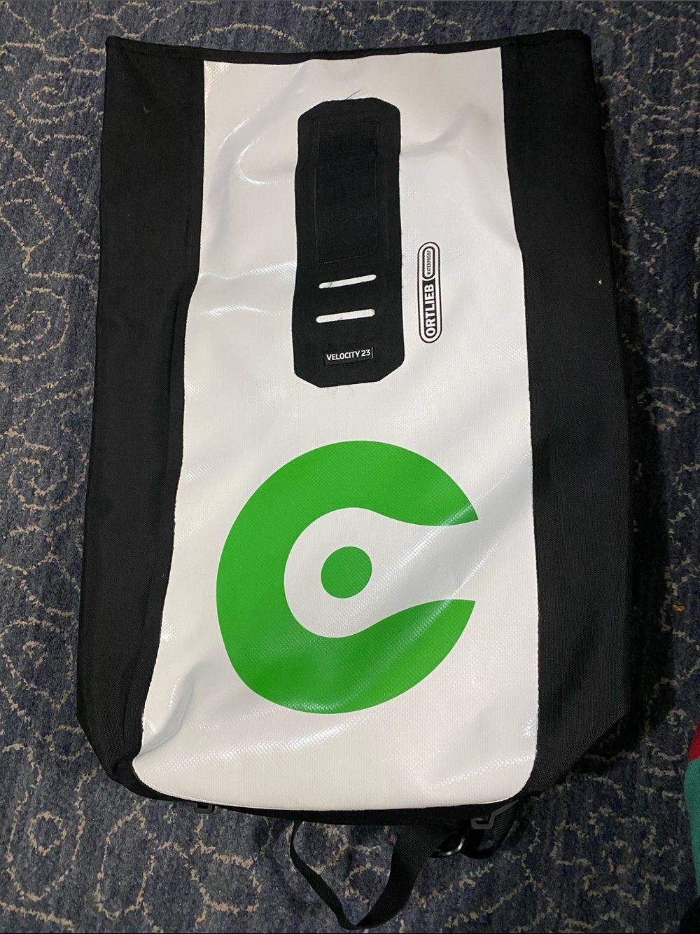 Ortlieb Velocity 25 Men's Roll-Top Backpack in White & Green